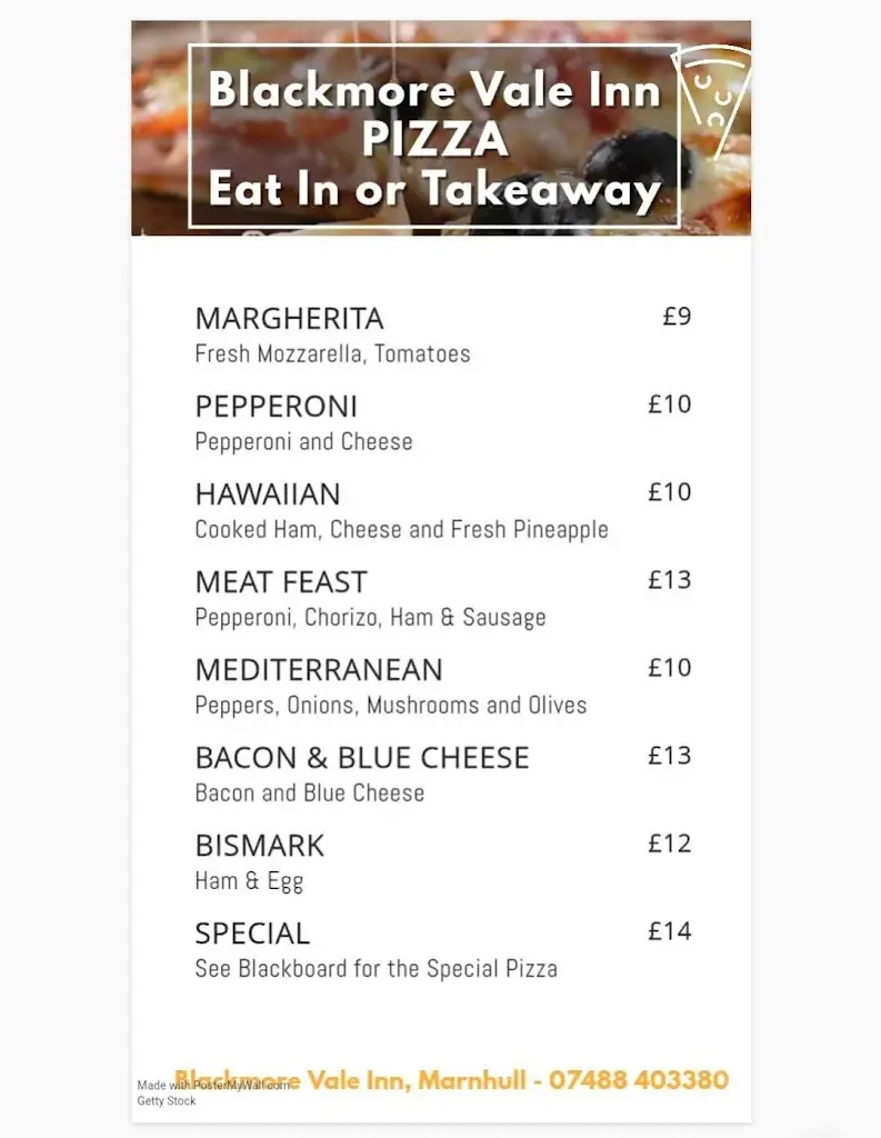 Menu_The Blackmore Vale Inn_Marnhull_image_3