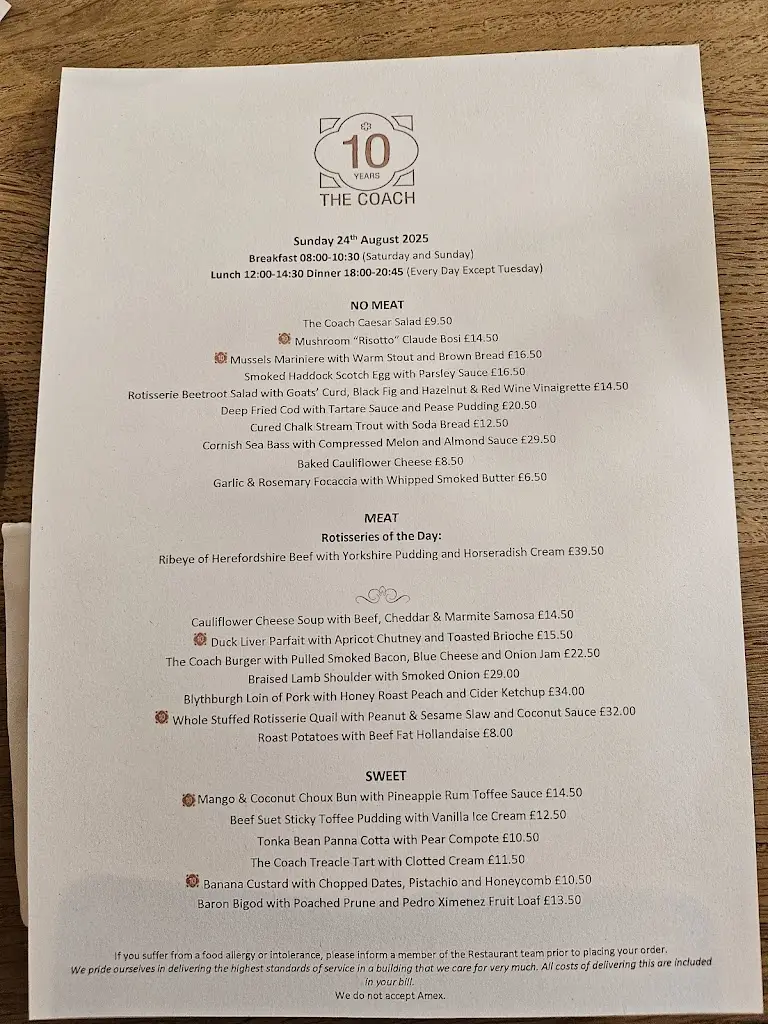 Menu_The Coach_Marlow_image_1