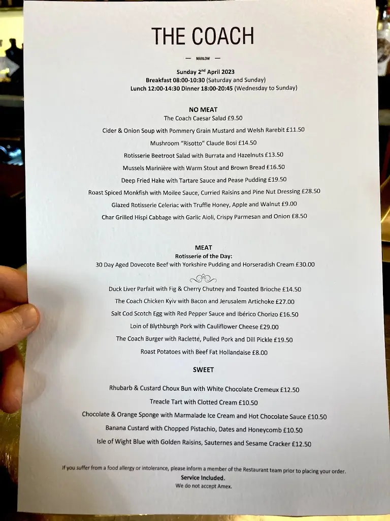 Menu_The Coach_Marlow_image_3