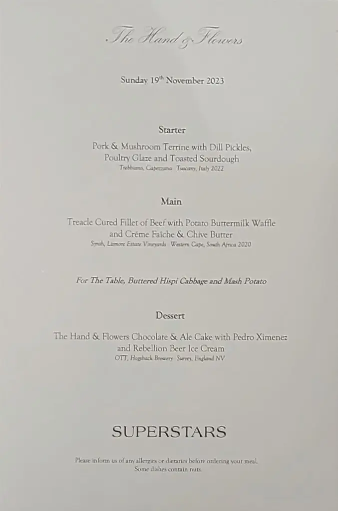 Menu_The Hand and Flowers_Marlow_image_1