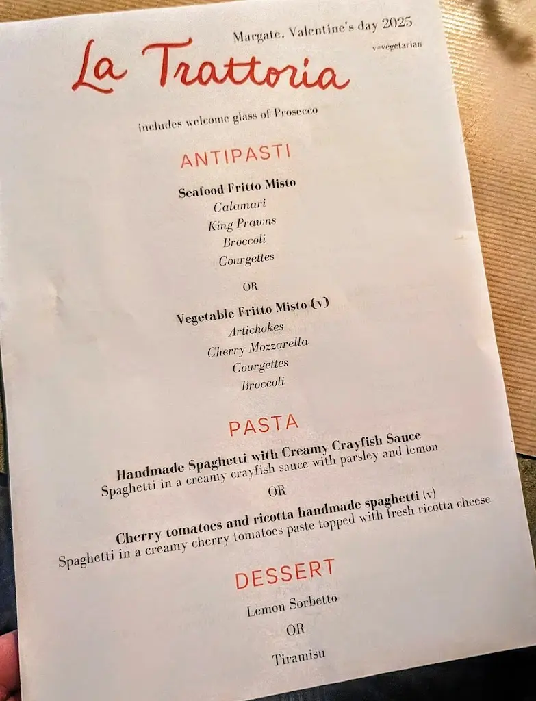 Menu_La Trattoria_Margate_image_1