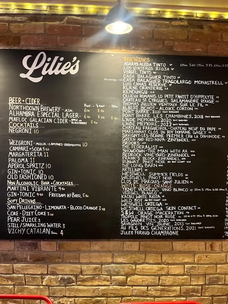Menu_Lilie's Margate_Margate_immagine_3
