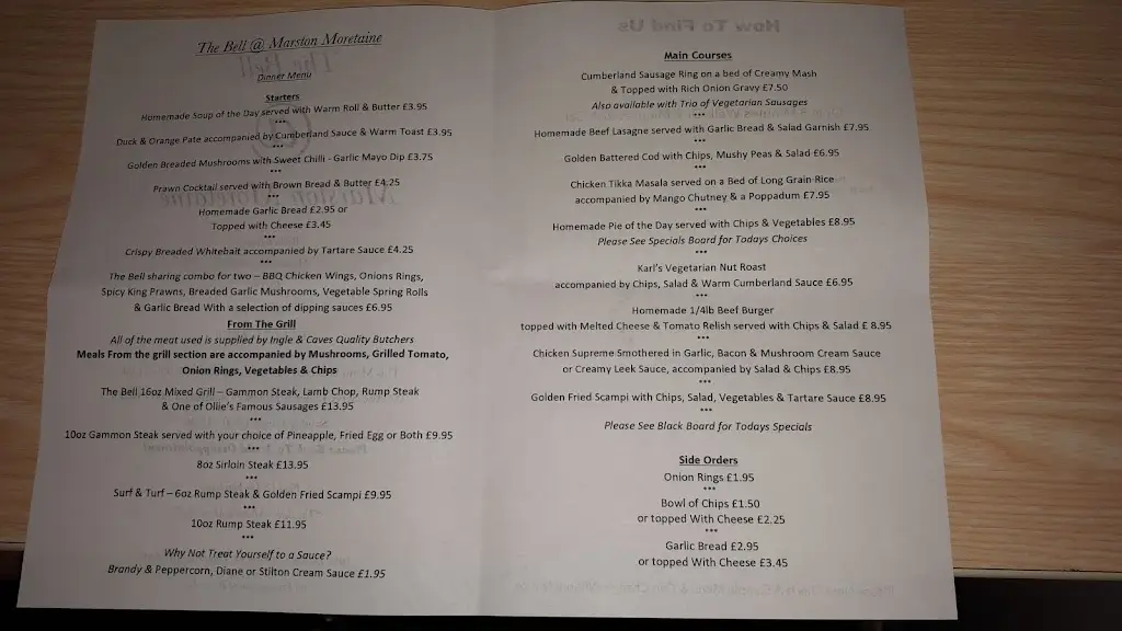 Menu_The Bell_Marston Moretaine_image_1