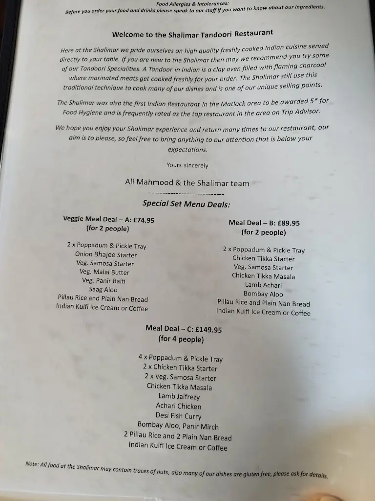 Menu_The Shalimar_Matlock_image_3