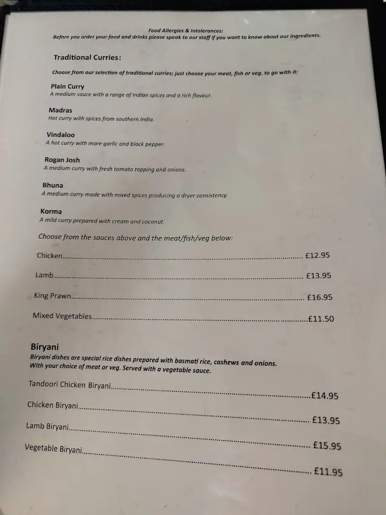 Menu_The Shalimar_Matlock_image_4