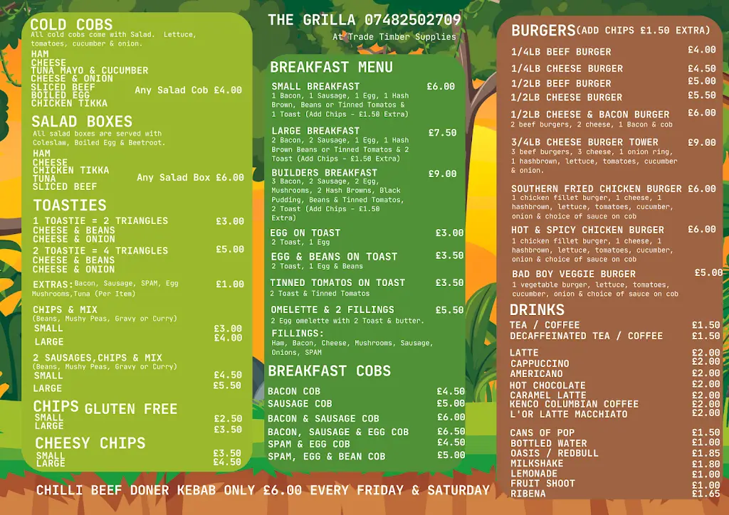 Menu_The Grilla @ Trade Timber Supplies_Market Warsop_image_1