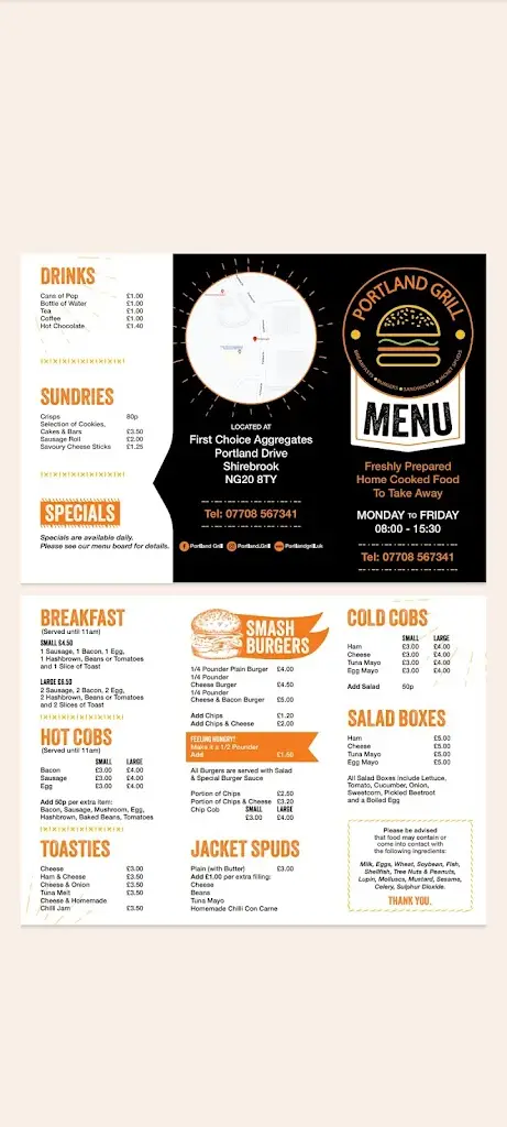 Menu_Portland grill_Market Warsop_image_1