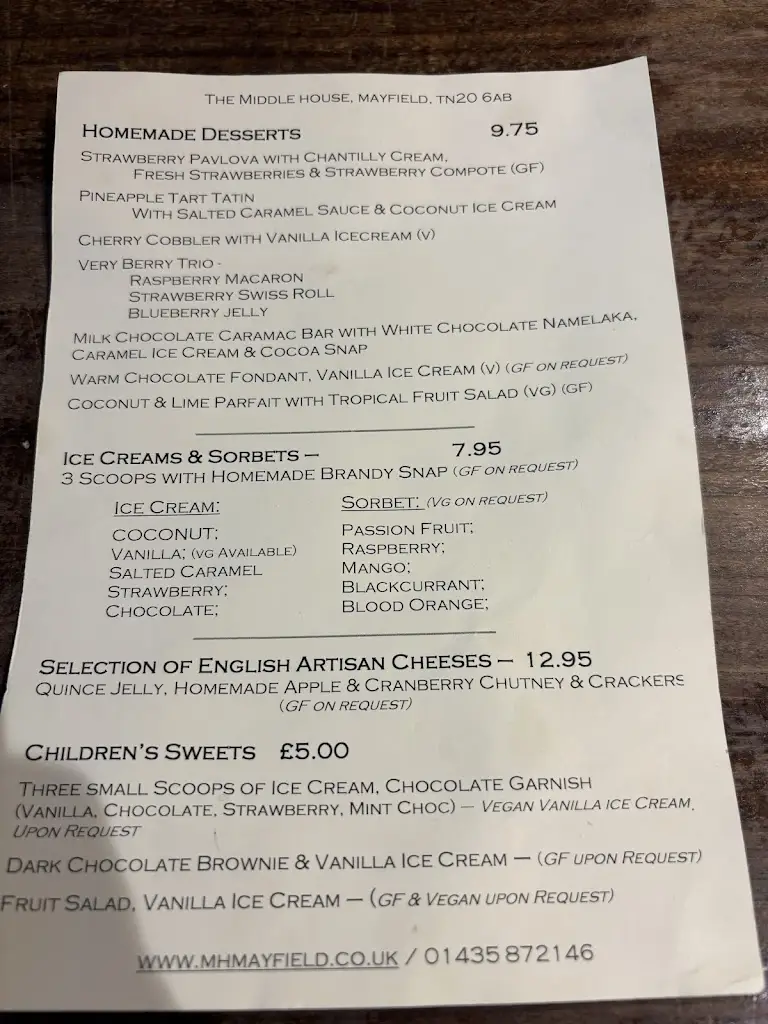 Menu_The Middle House_Mayfield_image_1