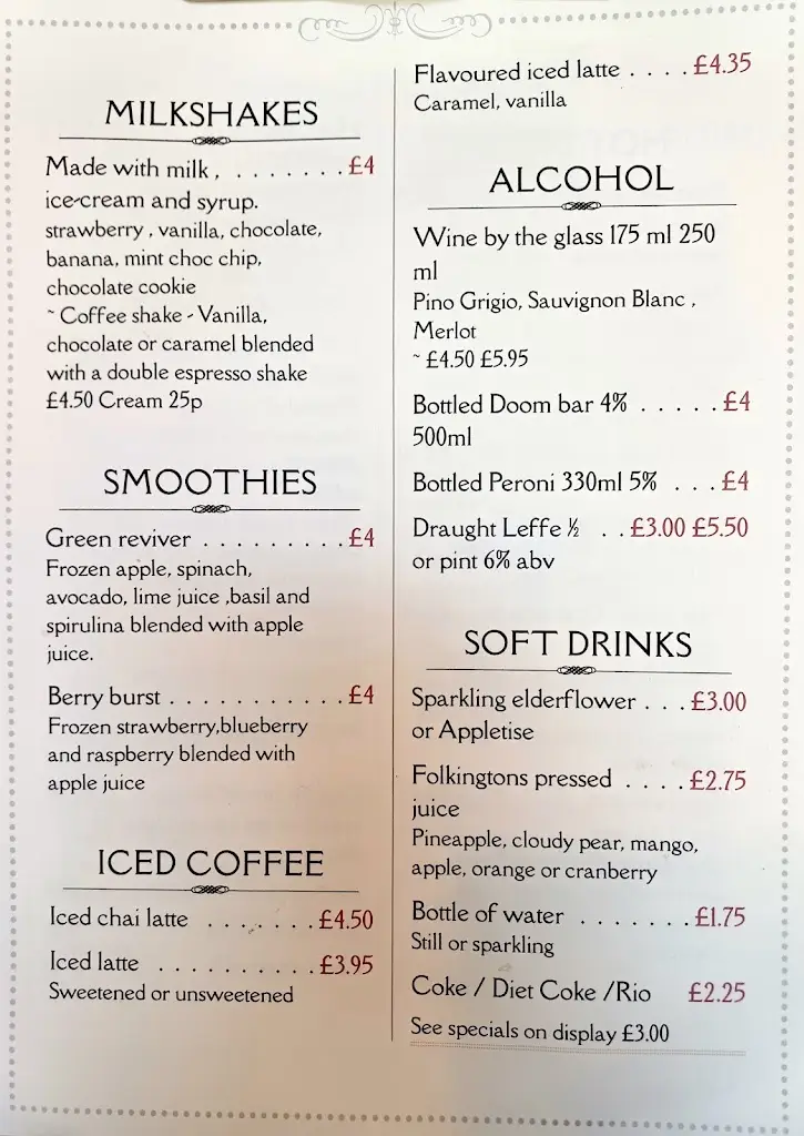 Menu_Mercer's of Marlborough_Marlborough_image_1