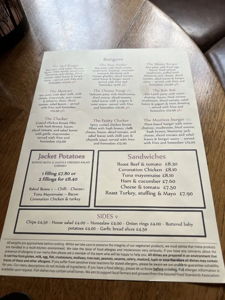 Menu_Waggon & Horses_Marlborough_image_3