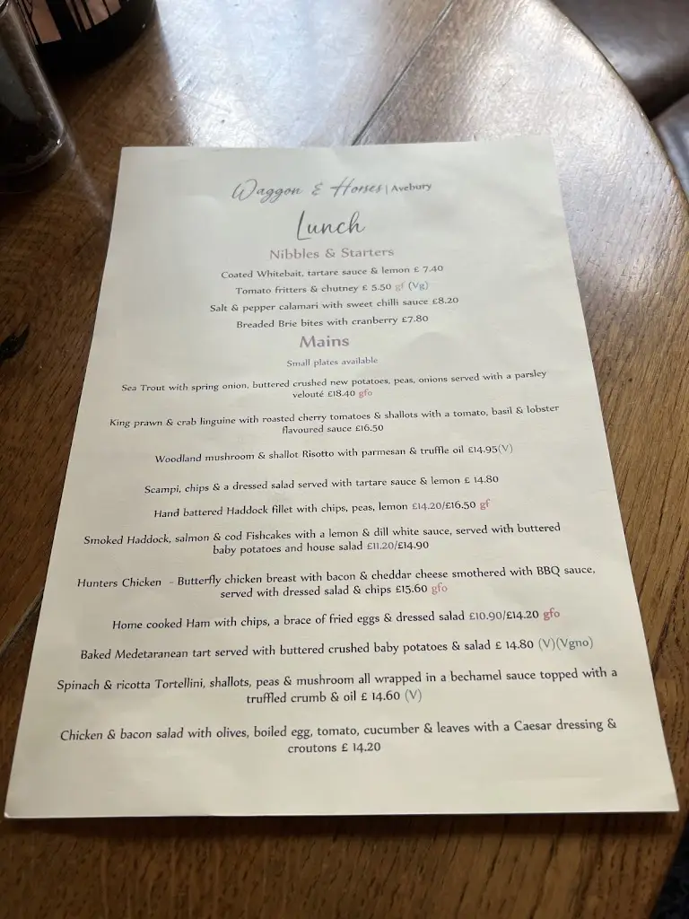 Menu_Waggon & Horses_Marlborough_image_4