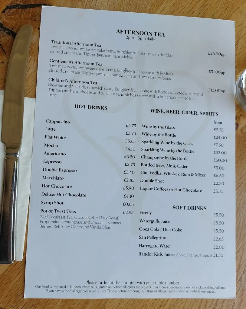 Menu_The Orangery_Barnack_image_3