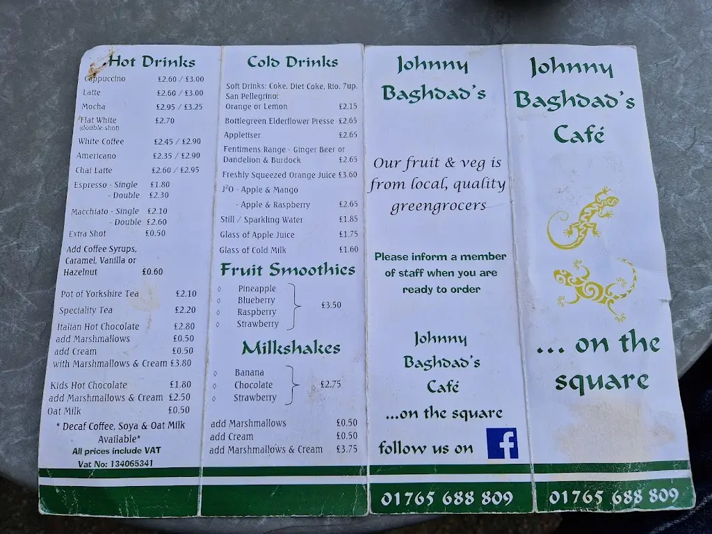Menu_Johnny Baghdad's Cafe on the Square_Masham_image_3