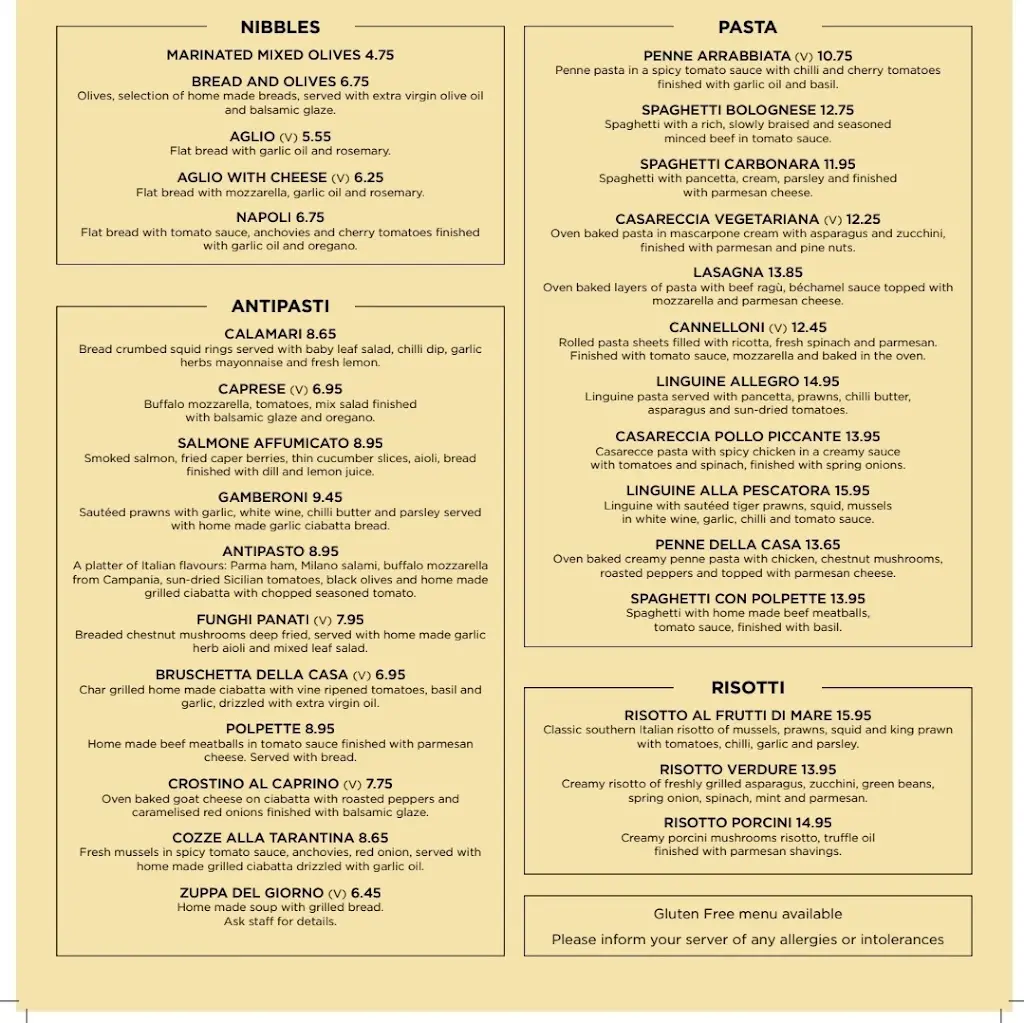 Menu_Casa Restaurant & Bar_Melksham_image_1