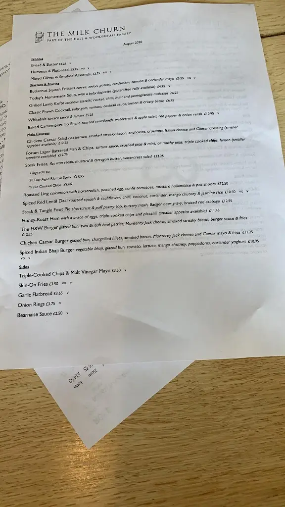 Menu_The Milk Churn_Melksham_image_1