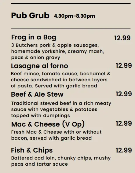 Menu_The Sugar Loaf_Meppershall_image_2