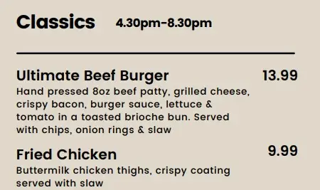 Menu_The Sugar Loaf_Meppershall_image_4