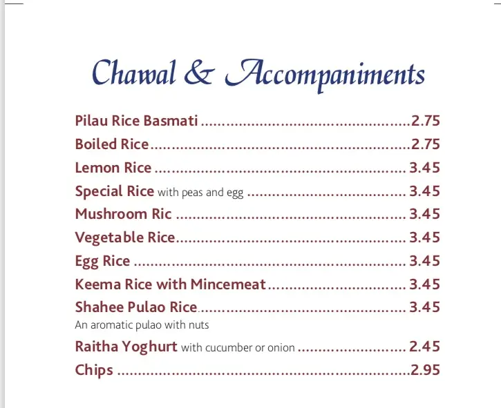 Menu_Dalchini Spice_Meppershall_image_4