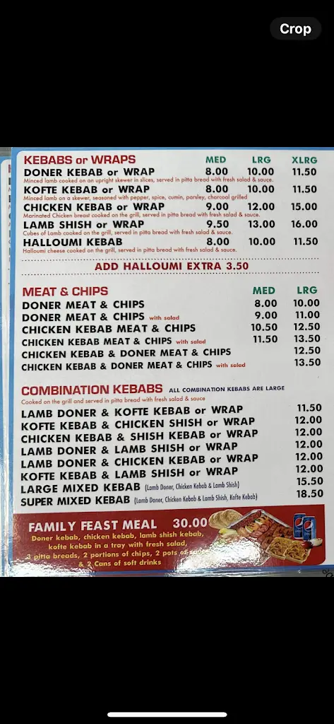 Menu_Melbourn Kebab Van_Melbourn_immagine_1