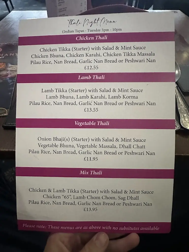Menu_Pink Elephant Restaurant_Meltham_image_1