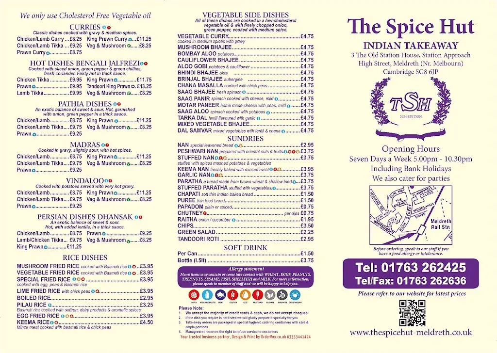 Menu_The Spice Hut_Meldreth_image_2