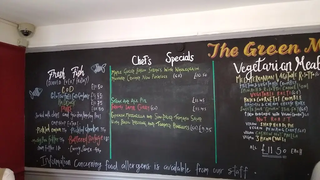 Menu_The Green Man_Meldreth_image_3