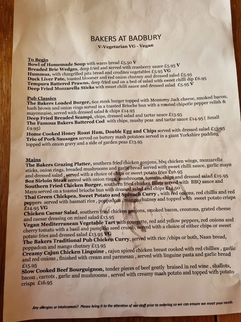 Menu_Bakers Arms_Aldbourne_image_1
