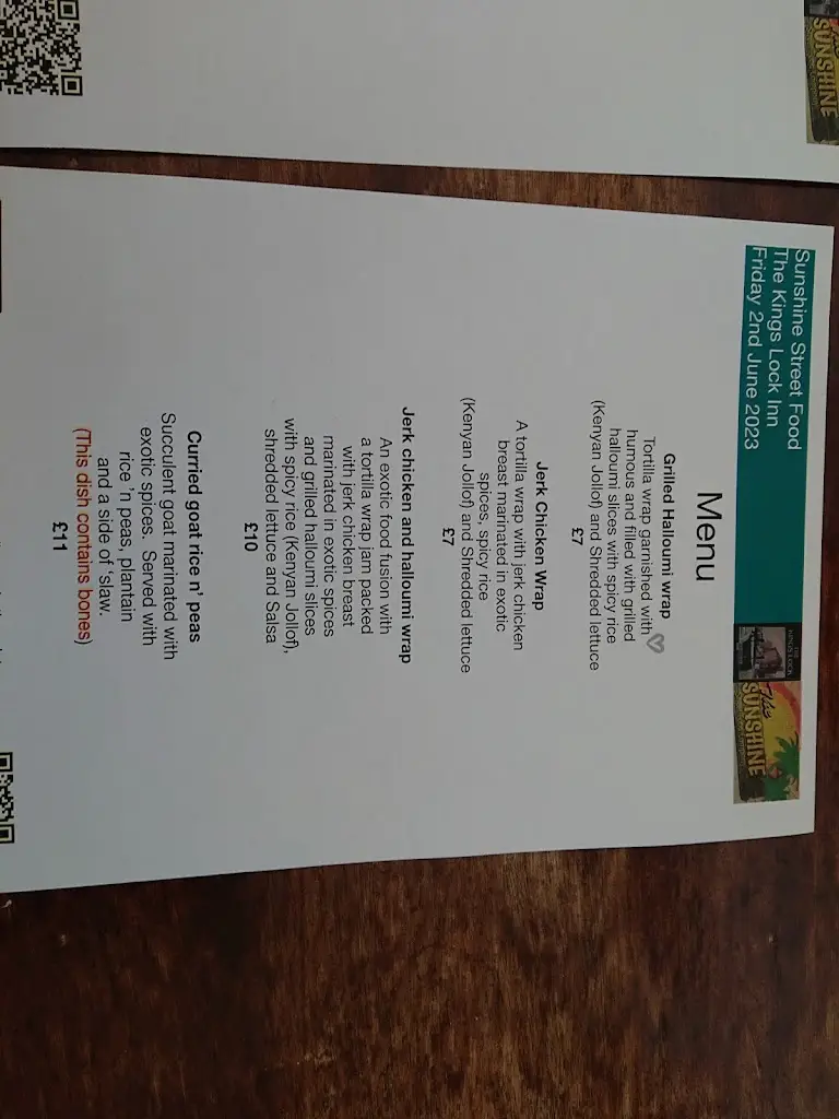 Menu_The Kings Lock Inn_Middlewich_imagen_4