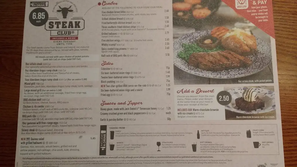 Menu_The Old Market Hall - JD Wetherspoon_Mexborough_image_4