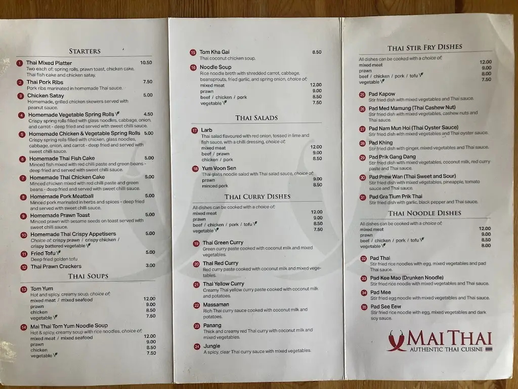 Menu_Mai Thai_Mexborough_image_1