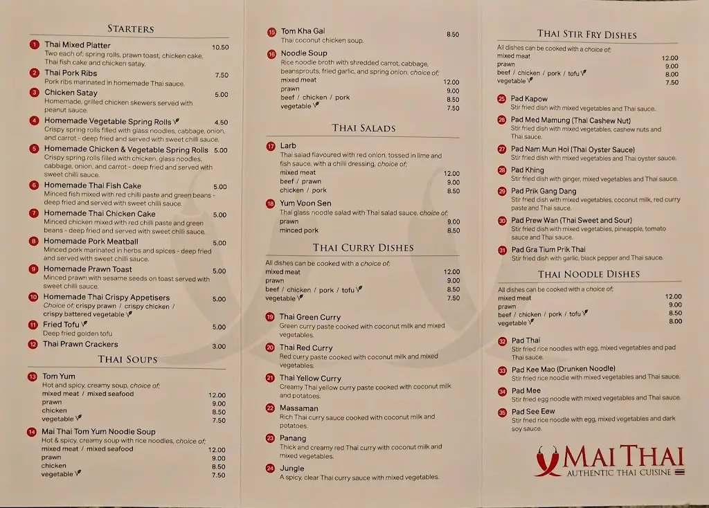 Menu_Mai Thai_Mexborough_image_3