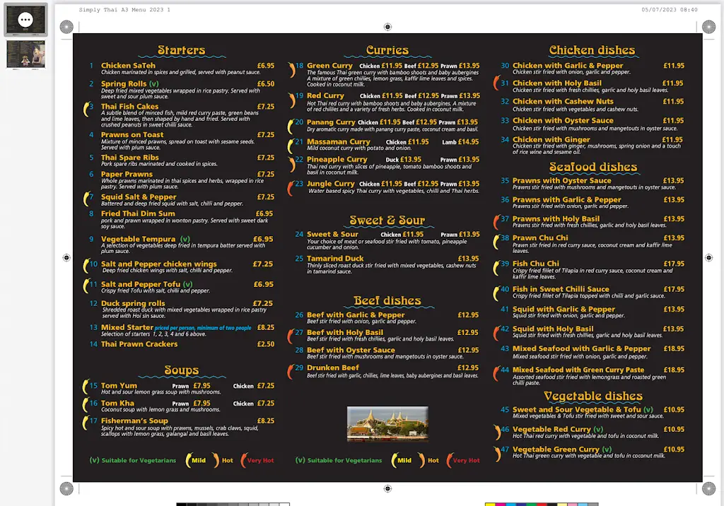 Menü_Simply Thai_Midsomer Norton_Bild_1