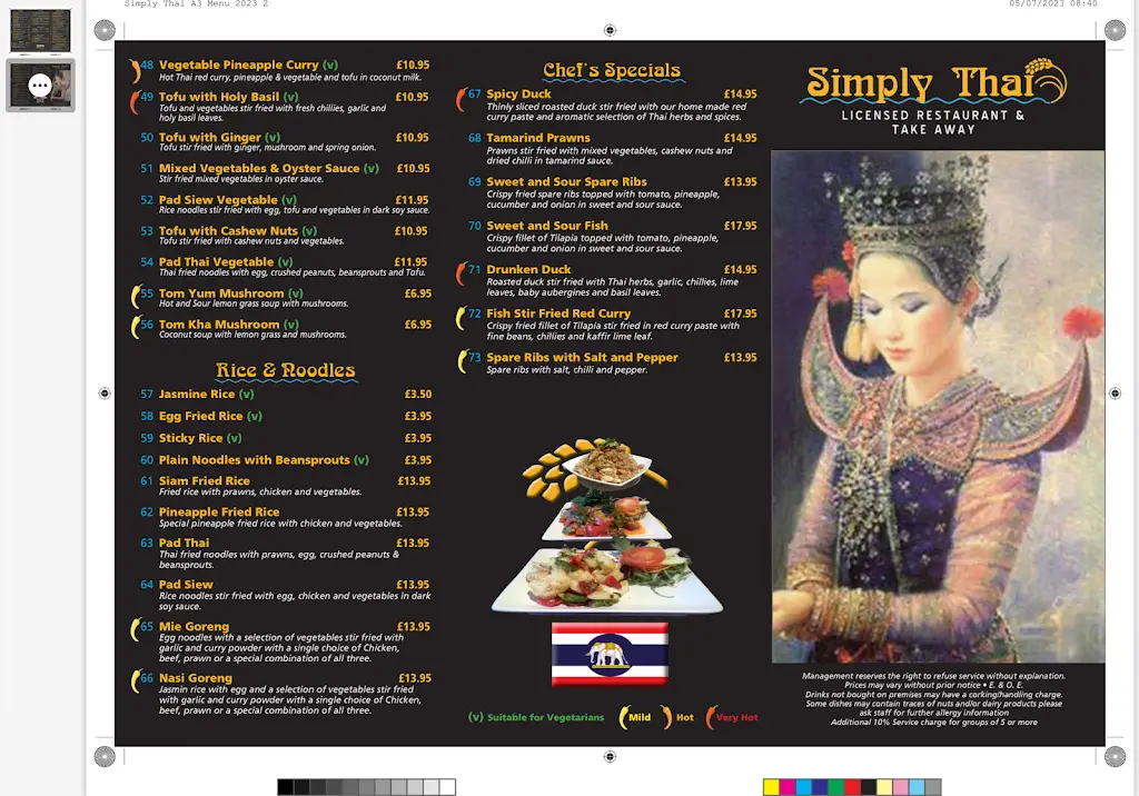 Menü_Simply Thai_Midsomer Norton_Bild_2