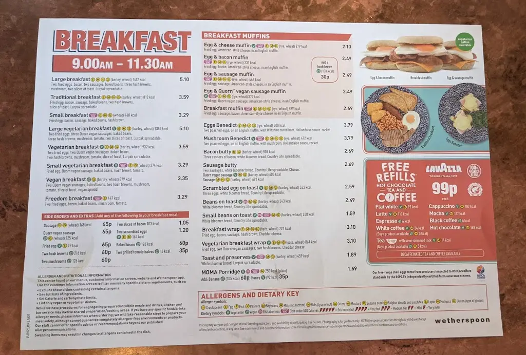 Menu_The Palladium Electric - JD Wetherspoon_Midsomer Norton_imagen_1