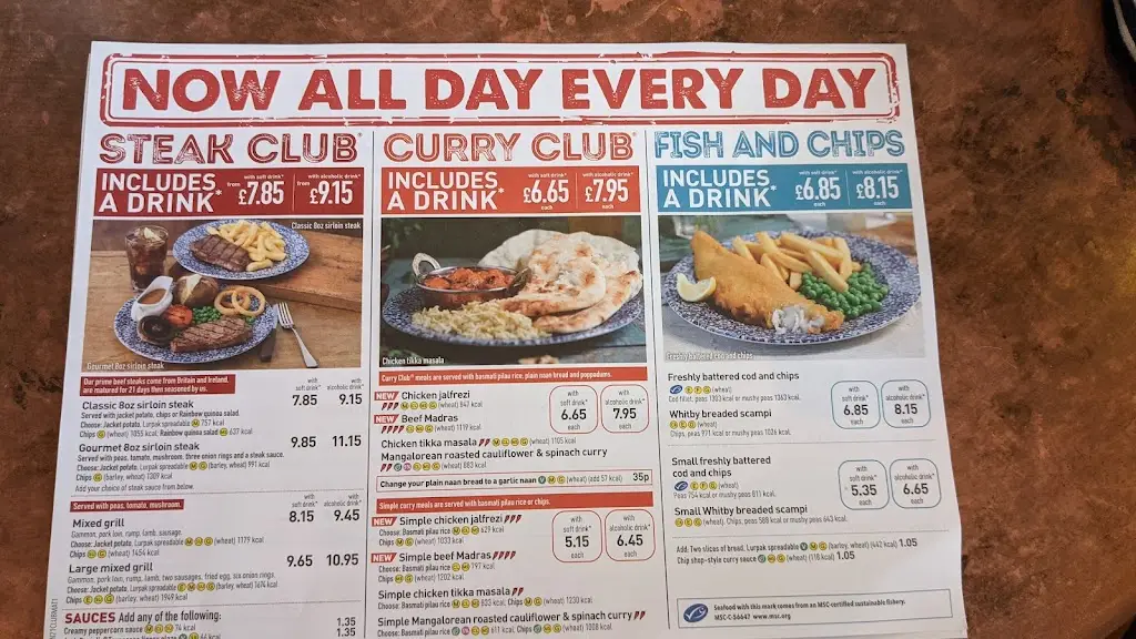 Menu_The Palladium Electric - JD Wetherspoon_Midsomer Norton_imagen_3