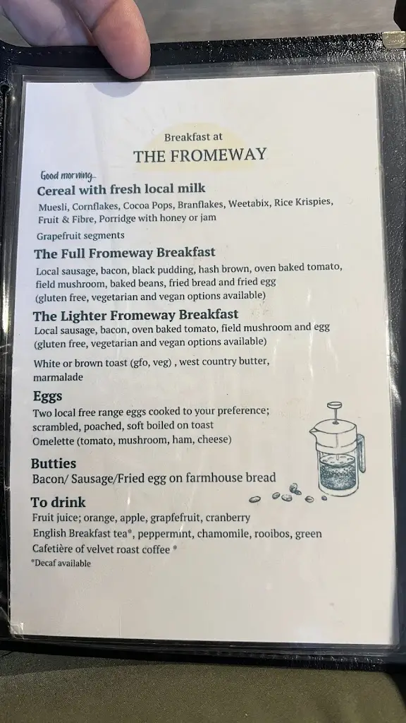 Menu_The Fromeway_Midsomer Norton_image_1