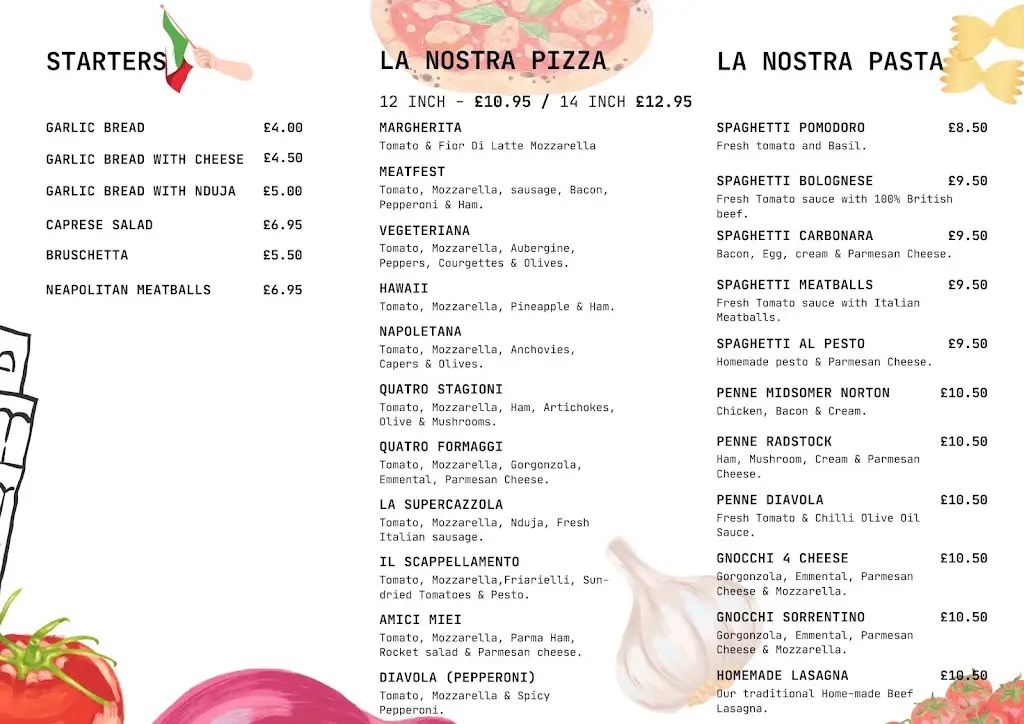 Menu_LA SUPERCAZZOLA_Midsomer Norton_image_2