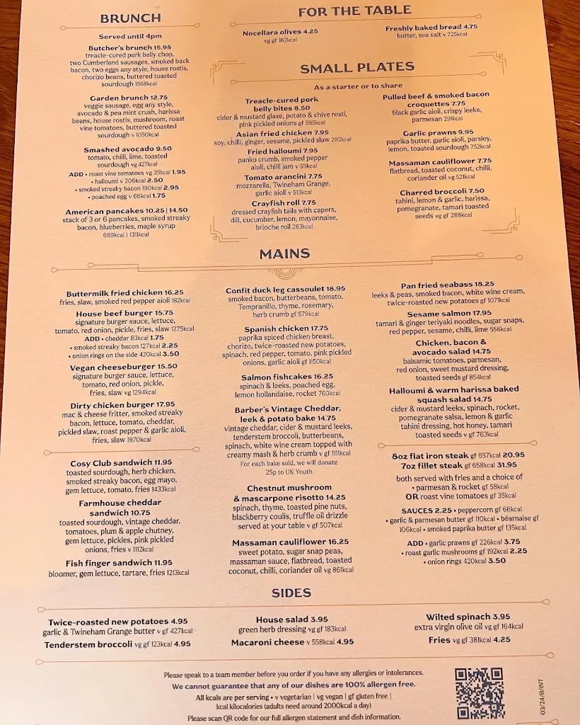 Menu_Cosy Club_Milton Keynes_image_1