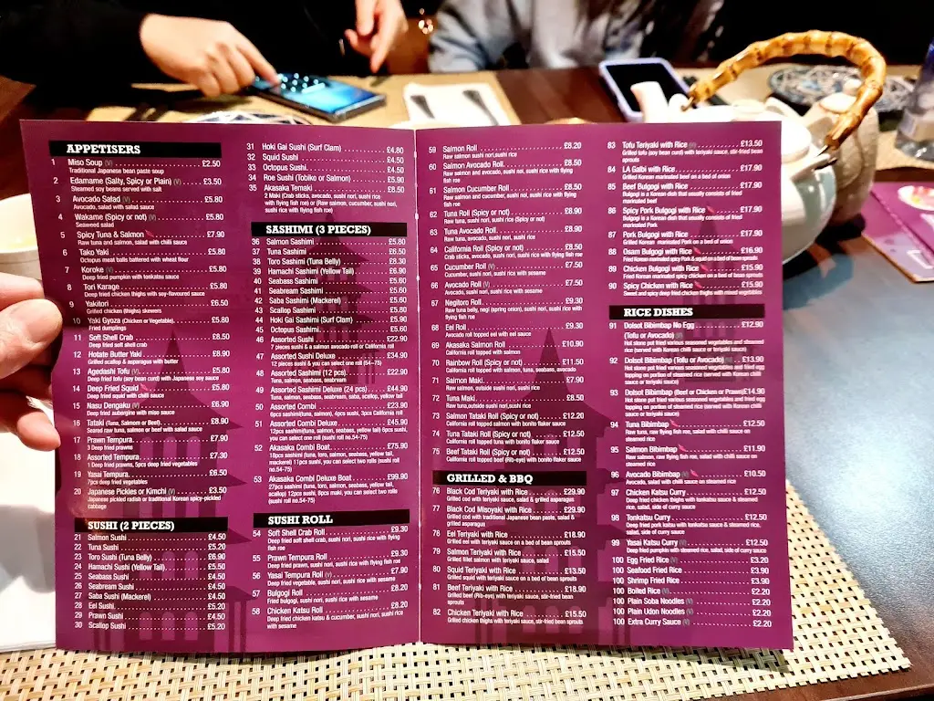 Menu_Akasaka Korean& Japanese Restaurant_Milton Keynes_immagine_3