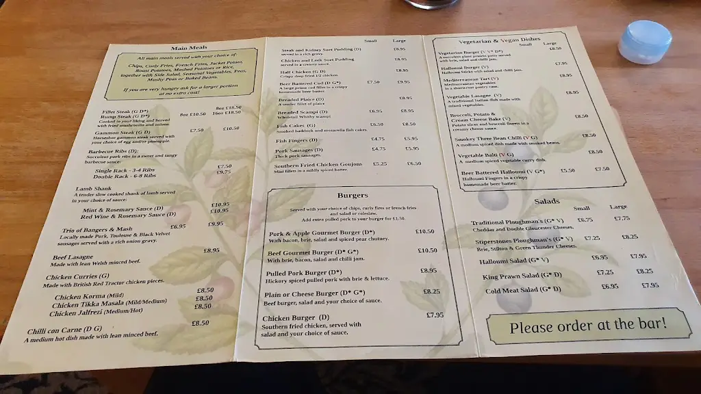 Menu_The Stiperstones Inn_Minsterley_image_2
