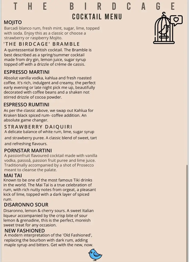 Menu_The Birdcage Middlesbrough_Middlesbrough_image_2