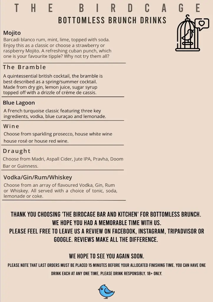 Menu_The Birdcage Middlesbrough_Middlesbrough_image_3