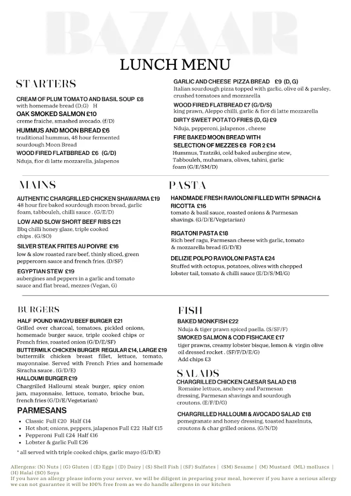 Menu_Bazaar Restaurant_Middlesbrough_image_2