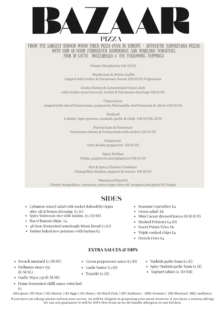 Menu_Bazaar Restaurant_Middlesbrough_image_4