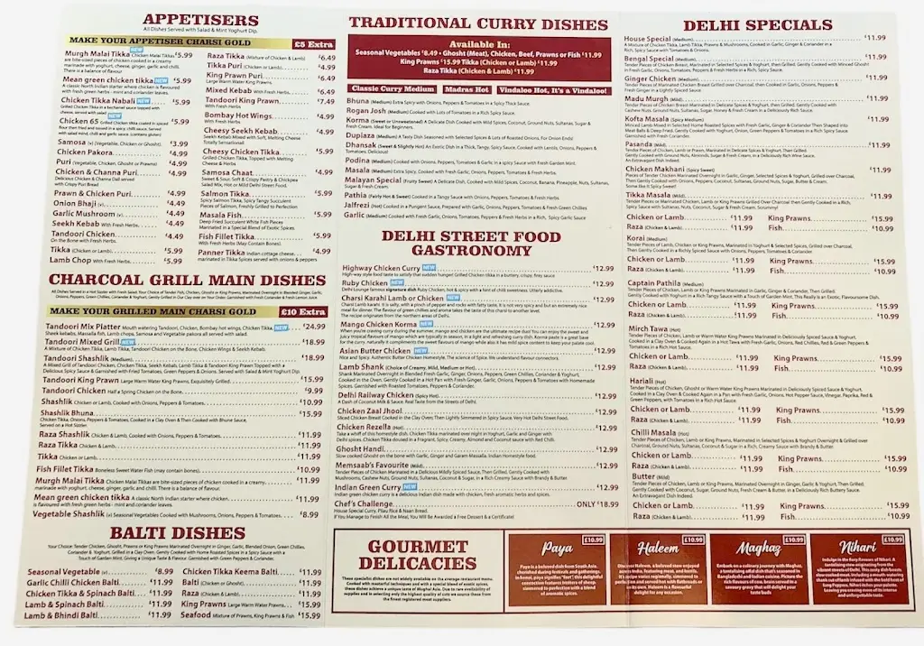 Menu_Delhi Lounge - home of CHARSI KARAHI_Middlesbrough_image_1