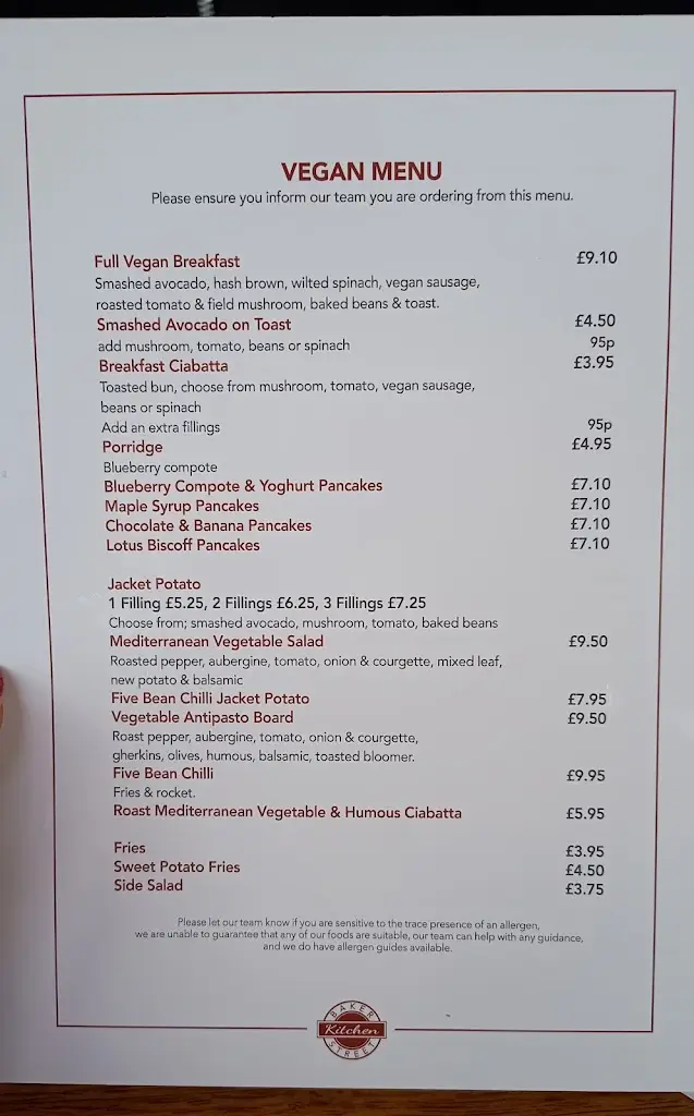 Menu_Baker Street Kitchen_Middlesbrough_imagen_2
