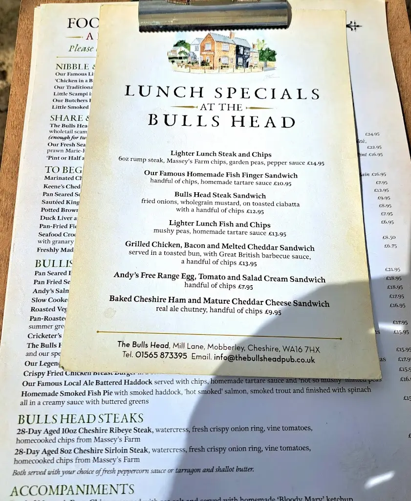 Menu_The Bulls Head_Mobberley_image_2