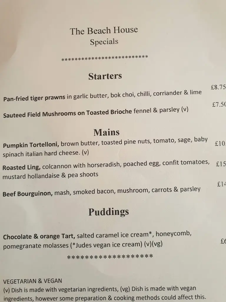 Menu_The Beach House_Milford on Sea_image_2