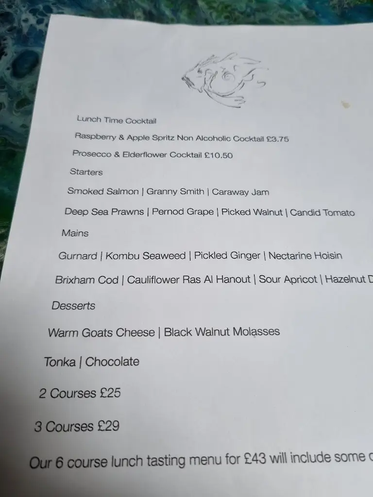Menu_Verveine Fishmarket Restaurant_Milford on Sea_image_1