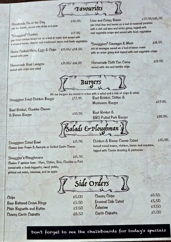 Menu_The Smugglers Inn_Milford on Sea_image_1